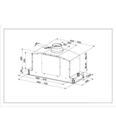 Õhupuhastaja Faber In-Light inox 52 cm