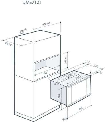 Integreeritav mikrolaineahi De Dietrich DME7121A