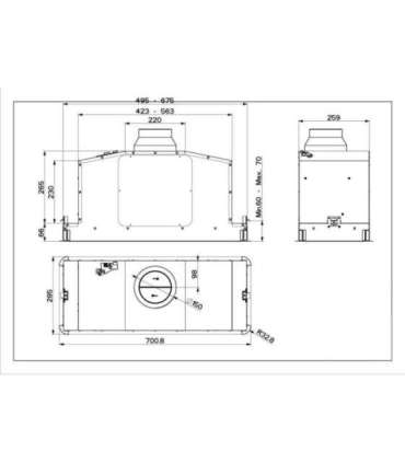 Õhupuhastaja Faber In-Light matt must 52 cm