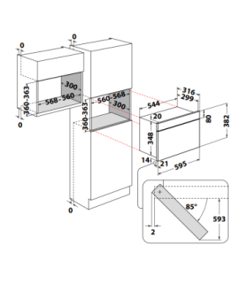 Integreeritav mikrolaineahi Whirlpool MBNA900X
