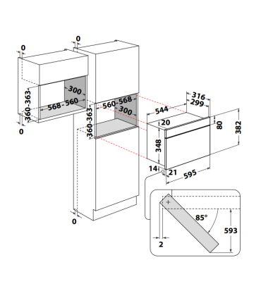 Integreeritav mikrolaineahi Whirlpool MBNA900X