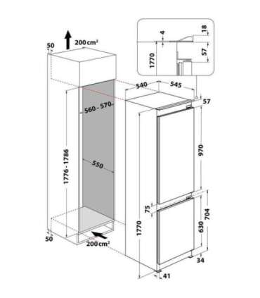 Built-in fridge Whirlpool