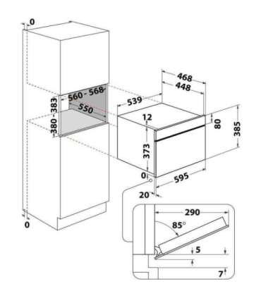 Integreeritav mikrolaineahi Whirlpool AMW6440FB, must