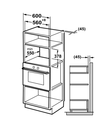 Integreeritav mikrolaineahi Bomann MWG3001HEBB