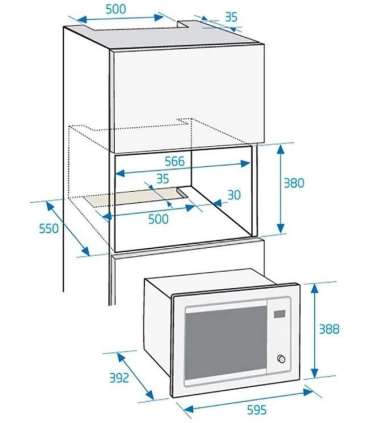 Integreeritav mikrolaineahi Beko BMGB25333WG