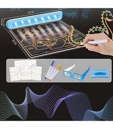 WOOPIE Magnetyczna Tablica 3D Podświetlenie LED do Rysowania