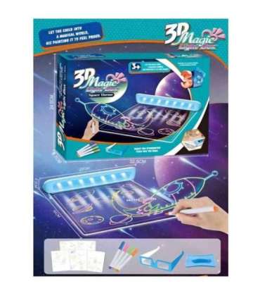 WOOPIE Magnetyczna Tablica 3D Podświetlenie LED do Rysowania