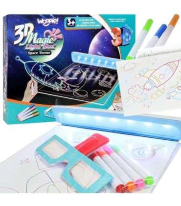 WOOPIE Magnetyczna Tablica 3D Podświetlenie LED do Rysowania