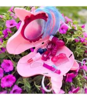 WOOPIE Toaletka dla Dziewczynki 2w1 Salon Piękności w Torebce Jednorożec