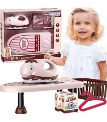 WOOPIE Zestaw do Prasowania 2w1 Deska Żelazko z Muzyką 7 el.