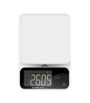 ETA Kitchen Scale Popi 677090000 Maximum weight (capacity) 5 kg Graduation 1 g Display type LCD White