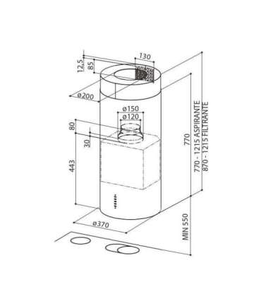Õhupuhastaja Faber Cylindra Isola 4 EG 8 8 X A37
