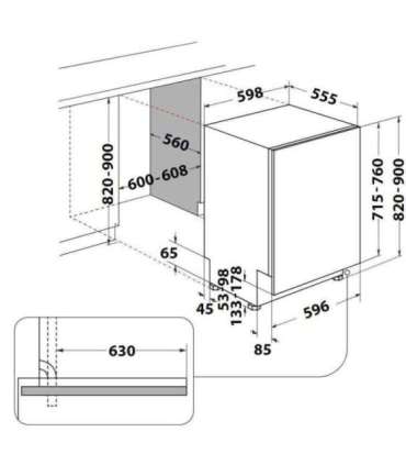 Built in dishwasher Whirlpool