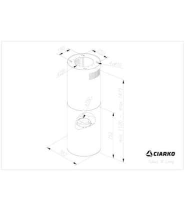 Õhupuhastaja Ciarko Design Tubus Isola Long SmartLink valge