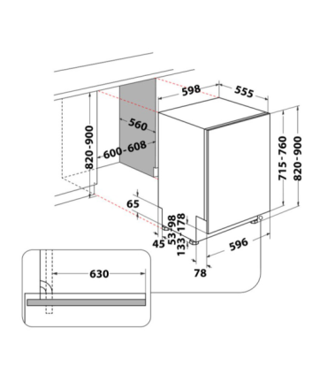 Integreeritav nõudepesumasin Whirlpool WH8IPB14AM6L0