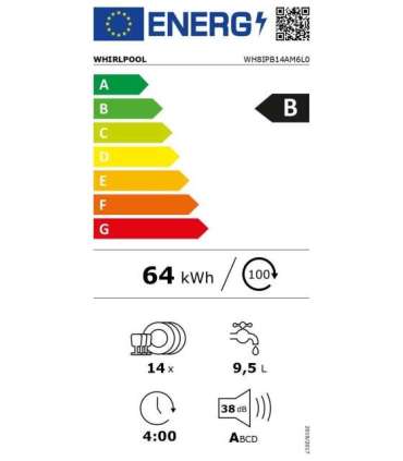 Integreeritav nõudepesumasin Whirlpool WH8IPB14AM6L0