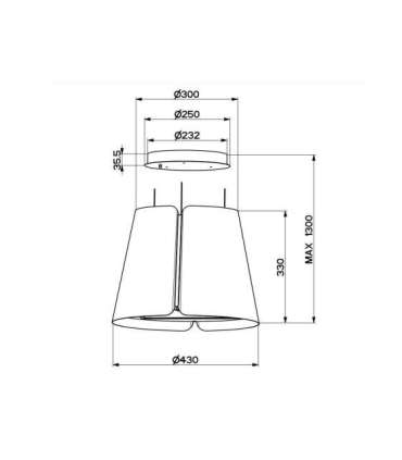 Cooker hood Faber Beat DG matt