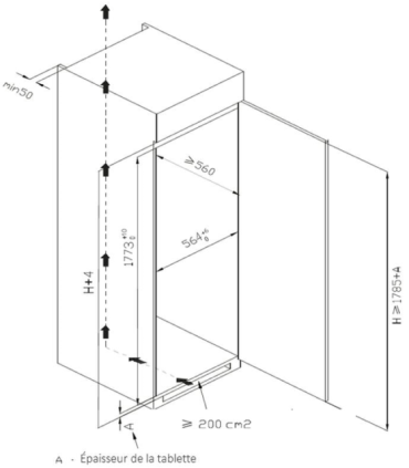 Integreeritav sügavkülmik Frigelux CVNF177BI