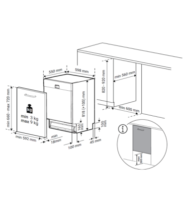 Built in dishwasher Beko