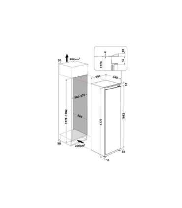 Integreeritav sügavkülmik Whirlpool WHSD18F013D1
