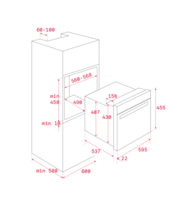 Integreeritav kompaktahi Teka HLC8400BK must