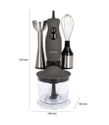 Hand blender set Bomann, stainless steel/titan