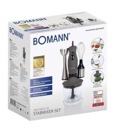 Hand blender set Bomann, stainless steel/titan
