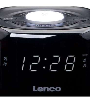 Kellraadio öövalgustiga Lenco CR12BK, must