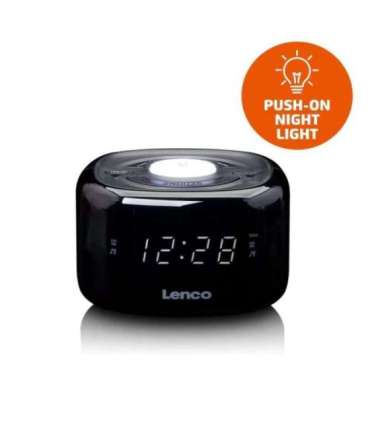 Kellraadio öövalgustiga Lenco CR12BK, must