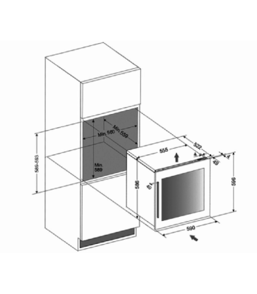 Integreeritav veinikülmik Dunavox DVS-25.65DB Spirit