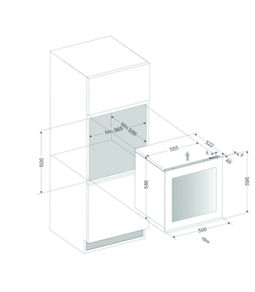Wine cooler Dunavox DVN-25.65DB.TO