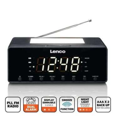 Kellraadio öövalgustusega Lenco CR540BK