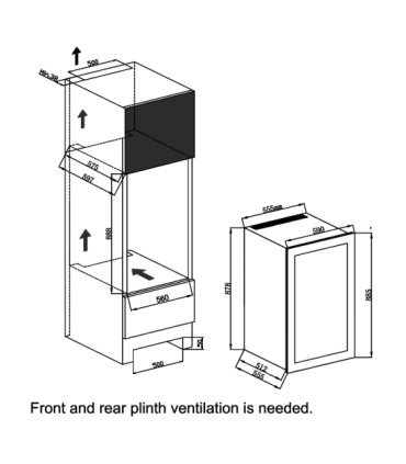 Integreeritav veinikülmik Dunavox DXJ-42.100DB Joy