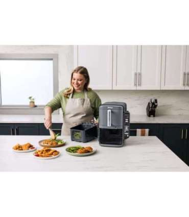 NINJA Double Stack XL 2-Level Air Fryer with Smart Cook System SL451EU Capacity 9.5 L Grey
