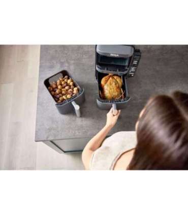 NINJA Double Stack XL 2-Level Air Fryer with Smart Cook System SL451EU Capacity 9.5 L Grey
