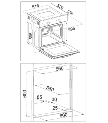Built-in cooker-set Bomann