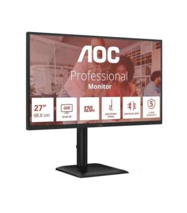 AOC Q27E4CV 27 " IPS QHD 16:9 120 Hz 4 ms 2560 x 1440 pixels 350 cd/m² HDMI ports quantity 1 Black