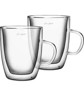 Borosilicate glass tea cups, set of 2 420ml Vaso Lamart