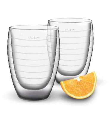 Borosilicate glass soft drink glasses set 2x370ml Vaso Lamart LT9013