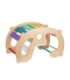 WOOPIE GREEN Puidust vikerkaarekiik ja sild 2-ühes Montessori FSC
