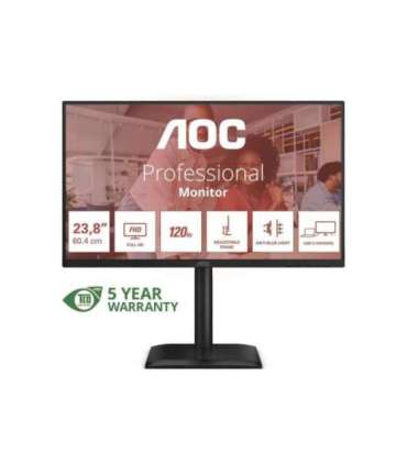 AOC 24E4CV 23.8 " IPS FHD 16:9 120 Hz 4 ms 1920 x 1080 pixels 300 cd/m² Black