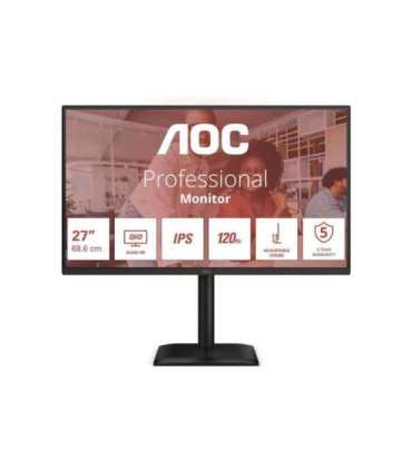 AOC Q27E4U 27 " IPS QHD 16:9 120 Hz 4 ms 2560 x 1440 pixels 350 cd/m² HDMI ports quantity 1