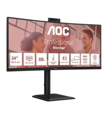AOC CU34E4CW Curved 34" 3440x1440/21:9/350cd/m2/4ms HDMI, DisplayPort, USB, Audio out AOC