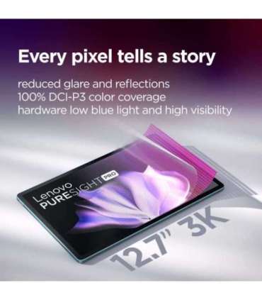 Lenovo Yoga Tab Plus 12.7 3K Touch Snapdragon 8/16GB/256GB/Qualcomm Adreno 750/Android 14/ENG kbd/Tidal Teal/FP/2Y