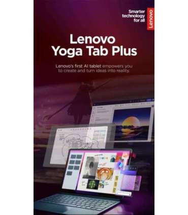 Lenovo Yoga Tab Plus 12.7 3K Touch Snapdragon 8/16GB/256GB/Qualcomm Adreno 750/Android 14/ENG kbd/Tidal Teal/FP/2Y