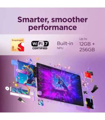 Lenovo Yoga Tab 11.1 3.2K Touch Qualcomm Snapdragon 8/12GB/256GB/Qualcomm Adreno 750/Android 15/Seashell/2Y Warranty |