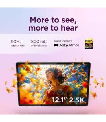 Lenovo Tab Plus 12.1 2.5K Touch MediaTek Dimensity 6400/12GB/256GB/ARM Mali-G57/Android 15/Luna Grey/2Y Warranty |
