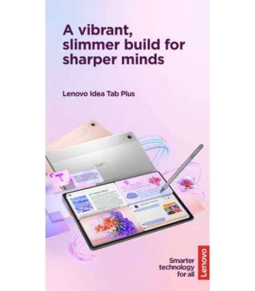 Lenovo Tab Plus 12.1 2.5K Touch MediaTek Dimensity 6400/12GB/256GB/ARM Mali-G57/Android 15/Luna Grey/2Y Warranty |