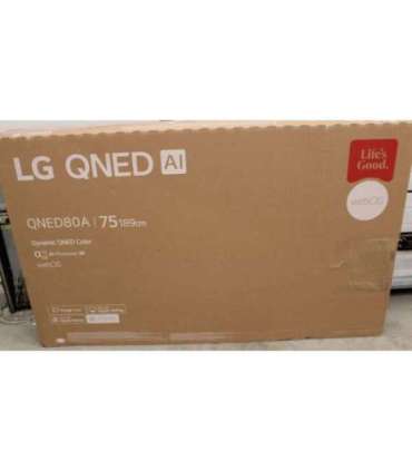 SALE OUT. LG 75QNED80A3A 75" (189 cm) LED LCD TV LG TV 75QNED80A3A 75 Smart TV webOS 25 4K UHD DAMAGED