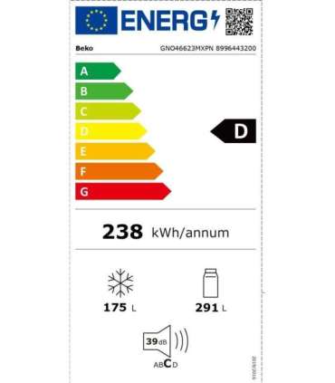 Side-by-side külmik Beko GNO46623MXPN